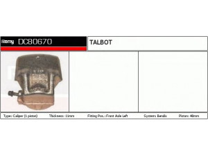 DELCO REMY DC80670 stabdžių apkaba 
 Dviratė transporto priemonės -> Stabdžių sistema -> Stabdžių apkaba / priedai