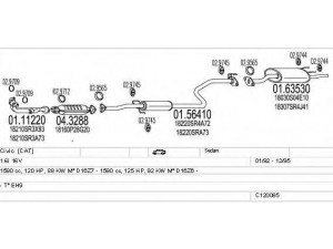 MTS C120085002706 išmetimo sistema 
 Išmetimo sistema -> Išmetimo sistema, visa