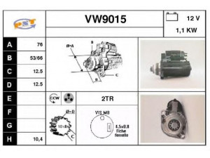 SNRA VW9015 starteris 
 Elektros įranga -> Starterio sistema -> Starteris
02A911023L