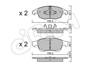 CIFAM 822-800-0 stabdžių trinkelių rinkinys, diskinis stabdys 
 Techninės priežiūros dalys -> Papildomas remontas
4253.61, 4254.12, 4254.13, 4254.25
