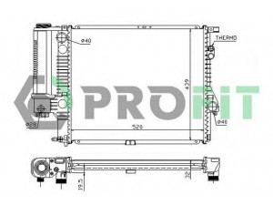 PROFIT PR 0070A1 radiatorius, variklio aušinimas 
 Aušinimo sistema -> Radiatorius/alyvos aušintuvas -> Radiatorius/dalys
1427153, 1432819, 17111427153, 17111432819