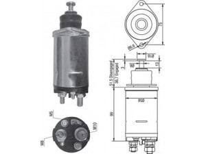MAGNETI MARELLI 940113050296 solenoidinis jungiklis, starteris