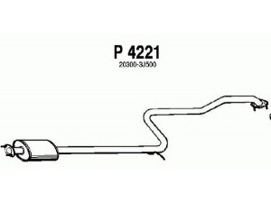 FENNO P4221 vidurinis duslintuvas 
 Išmetimo sistema -> Duslintuvas
20300-3J500