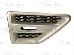BLIC 6502-07-6426996P radiatorius grotelės 
 Kėbulas -> Kėbulo dalys/ sparnas/buferis -> Priekinis aerodinaminio pasipriešinimo sumažinimas/grotelės
LR001658
