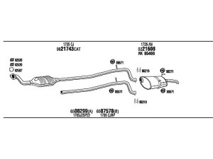 WALKER PET07869B išmetimo sistema 
 Išmetimo sistema -> Išmetimo sistema, visa