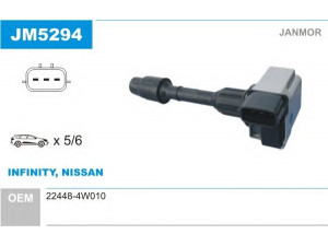 JANMOR JM5294 ritė, uždegimas 
 Kibirkšties / kaitinamasis uždegimas -> Uždegimo ritė
22448-4W010