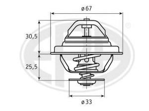 ERA 350173 termostatas, aušinimo skystis 
 Aušinimo sistema -> Termostatas/tarpiklis -> Thermostat
11 23 1 265 085, 11 53 1 710 953