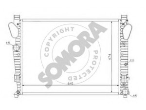 SOMORA 174240 radiatorius, variklio aušinimas 
 Aušinimo sistema -> Radiatorius/alyvos aušintuvas -> Radiatorius/dalys
2205001403, A2205001403