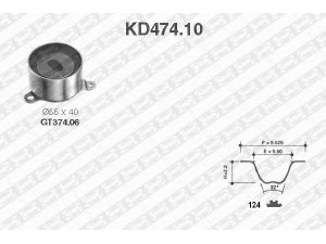 SNR KD474.10 paskirstymo diržo komplektas 
 Techninės priežiūros dalys -> Papildomas remontas
14510-P30-003