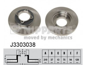 NIPPARTS J3303038 stabdžių diskas 
 Stabdžių sistema -> Diskinis stabdys -> Stabdžių diskas
DA01-33-251, KK150-33-251, MDA01-33-251