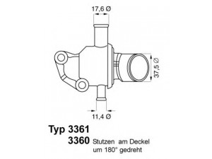 WAHLER 3361.87D termostatas, aušinimo skystis 
 Aušinimo sistema -> Termostatas/tarpiklis -> Thermostat
596 6787, 596 9749, 762 6622, SE 020 032 221 A