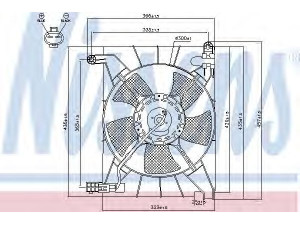 NISSENS 85063 ventiliatorius, radiatoriaus 
 Aušinimo sistema -> Oro aušinimas
93740673, 96536522, 93740673, 96536522