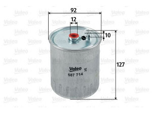 VALEO 587714 kuro filtras 
 Degalų tiekimo sistema -> Kuro filtras/korpusas
6110901252, 6110920001, 6110920701