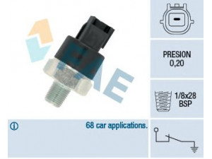 FAE 12555 alyvos slėgio jungiklis 
 Variklis -> Variklio elektra
25240-00QAG, 25240-4M400, 25240-4M40E