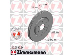ZIMMERMANN 200.2530.20 stabdžių diskas 
 Stabdžių sistema -> Diskinis stabdys -> Stabdžių diskas
40206-EB300