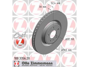 ZIMMERMANN 100.3356.20 stabdžių diskas 
 Stabdžių sistema -> Diskinis stabdys -> Stabdžių diskas
95B 615 301 B, 4G0 615 301, 4G0 615 301 G