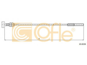 COFLE 10.8226 trosas, stovėjimo stabdys 
 Stabdžių sistema -> Valdymo svirtys/trosai
3345598