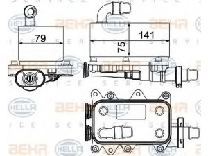 HELLA 8MO 376 725-211 alyvos aušintuvas, automatinė transmisija 
 Transmisija -> Automatinė pavarų dėžė -> Radiatorius
UBC760011