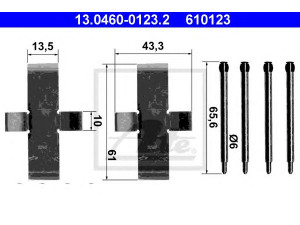 ATE 13.0460-0123.2 priedų komplektas, diskinių stabdžių trinkelės 
 Stabdžių sistema -> Diskinis stabdys -> Stabdžių dalys/priedai
34 11 1 150 554
