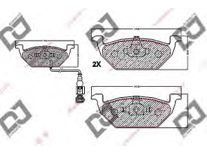 DJ PARTS BP1188 stabdžių trinkelių rinkinys, diskinis stabdys 
 Techninės priežiūros dalys -> Papildomas remontas
1K0698151F