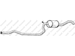 BOSAL 285-831 vidurinis duslintuvas 
 Išmetimo sistema -> Duslintuvas
1018852, 1030391, 6872591, 6990384