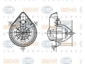 HELLA 8EW 009 157-581 vidaus pūtiklis 
 Šildymas / vėdinimas -> Orpūtė/dalys
6441.85