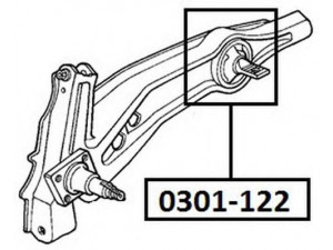 ASVA 0301-122 valdymo svirties/išilginių svirčių įvorė 
 Ašies montavimas/vairavimo mechanizmas/ratai -> Valdymo svirtis/pasukamosios svirties sujungimas -> Montavimas/sutvirtinimas
52370-SH3-G70, 52371-SH3-G70