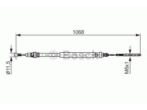 BOSCH 1 987 477 713 trosas, stovėjimo stabdys 
 Stabdžių sistema -> Valdymo svirtys/trosai
4745 T6, 1487274080, 1487274080