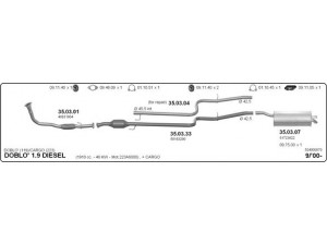 IMASAF 524000070 išmetimo sistema 
 Išmetimo sistema -> Išmetimo sistema, visa