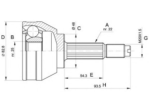 OPEN PARTS CVJ5003.10 jungčių komplektas, kardaninis velenas 
 Ratų pavara -> Sujungimai/komplektas
0004393155, 0004393157, 0004393457