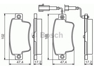 BOSCH 0 986 495 355 stabdžių trinkelių rinkinys, diskinis stabdys 
 Techninės priežiūros dalys -> Papildomas remontas
77365464, 77365886