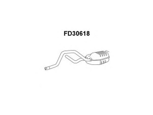 VENEPORTE FD30618 vidurinis duslintuvas 
 Išmetimo sistema -> Duslintuvas
1011124, 1054866, 7116127