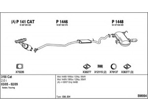 FENNO BM804 išmetimo sistema 
 Išmetimo sistema -> Išmetimo sistema, visa