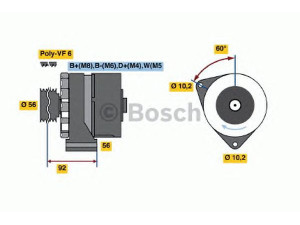 BOSCH 6 033 GB3 040 kintamosios srovės generatorius 
 Elektros įranga -> Kint. sr. generatorius/dalys -> Kintamosios srovės generatorius
011 154 54 02, 011 154 54 02, A 011 154 54 02