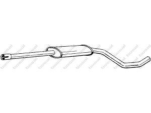 BOSAL 283-933 vidurinis duslintuvas 
 Išmetimo sistema -> Duslintuvas
3245611, 3286452, 3295363