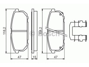BOSCH 0 986 494 590 stabdžių trinkelių rinkinys, diskinis stabdys 
 Techninės priežiūros dalys -> Papildomas remontas
58302 3ED00, 58302 3ED01, 58302 3EE00