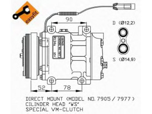 NRF 32272G kompresorius, oro kondicionierius 
 Oro kondicionavimas -> Kompresorius/dalys
60598087, 60604347, 04677344C, 4677317