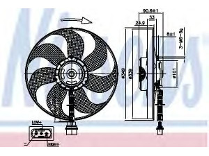 NISSENS 85544 ventiliatorius, radiatoriaus 
 Aušinimo sistema -> Oro aušinimas
1J0.959.455 S, 1J0.959.455 S, 1J0.959.455 S