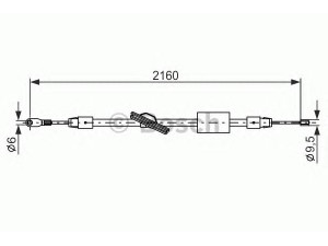 BOSCH 1 987 477 848 trosas, stovėjimo stabdys 
 Stabdžių sistema -> Valdymo svirtys/trosai
203 420 06 85, A 203 420 06 85