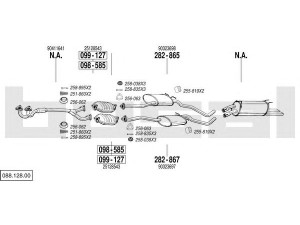 BOSAL 088.128.00 išmetimo sistema 
 Išmetimo sistema -> Išmetimo sistema, visa