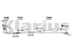 KLARIUS 330867U išmetimo sistema 
 Išmetimo sistema -> Išmetimo sistema, visa