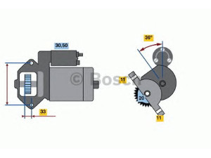 BOSCH 0 986 020 511 starteris 
 Elektros įranga -> Starterio sistema -> Starteris
K801-18-400A, K801-18-400C, KL06-18-400