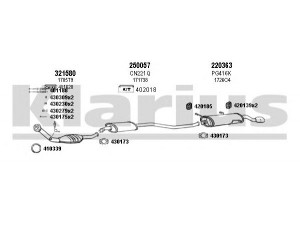 KLARIUS 630329E išmetimo sistema 
 Išmetimo sistema -> Išmetimo sistema, visa