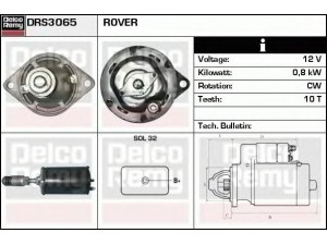 DELCO REMY DRS3065 starteris 
 Elektros įranga -> Starterio sistema -> Starteris