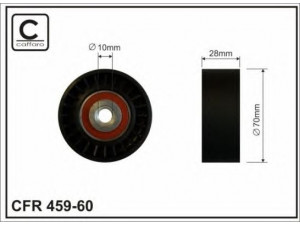 CAFFARO 459-60 kreipiantysis skriemulys, V formos rumbuotas diržas 
 Diržinė pavara -> V formos rumbuotas diržas/komplektas -> Laisvasis/kreipiamasis skriemulys