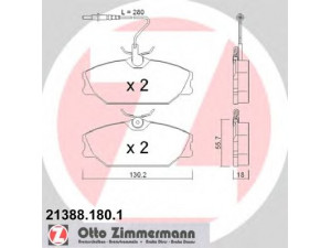 ZIMMERMANN 21388.180.1 stabdžių trinkelių rinkinys, diskinis stabdys 
 Techninės priežiūros dalys -> Papildomas remontas
6000008895, 7701202050, 7701202896