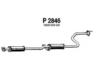 FENNO P2846 vidurinis duslintuvas 
 Išmetimo sistema -> Duslintuvas
18220-SH3G03, 18220-SH3G04
