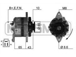 MESSMER 210109 kintamosios srovės generatorius 
 Elektros įranga -> Kint. sr. generatorius/dalys -> Kintamosios srovės generatorius
27020-22011-000, 27020-31051-000