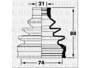 BORG & BECK BCB6045 gofruotoji membrana, kardaninis velenas 
 Ratų pavara -> Gofruotoji membrana
4411877E03