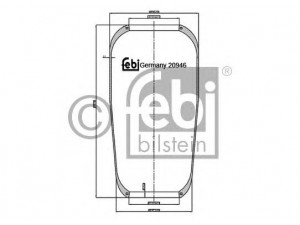 FEBI BILSTEIN 20946 dėklas, pneumatinė pakaba
628 323 00 92, 628 323 00 92